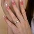 Louily Fashion Yellow Gold Round Cut Wedding Band In Sterling Silver - louilyjewelry