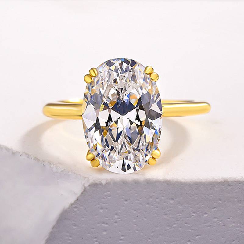 Louily Sparkle Oval Cut Engagement Ring In Sterling Silver - louilyjewelry