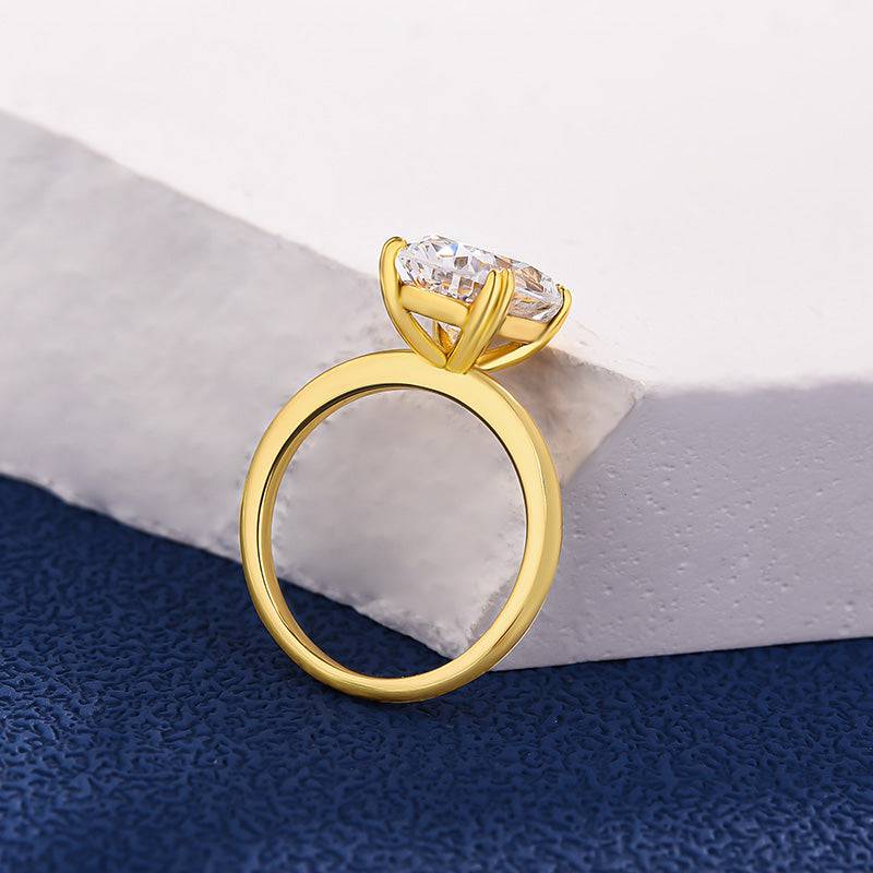 Louily Sparkle Oval Cut Engagement Ring In Sterling Silver - louilyjewelry