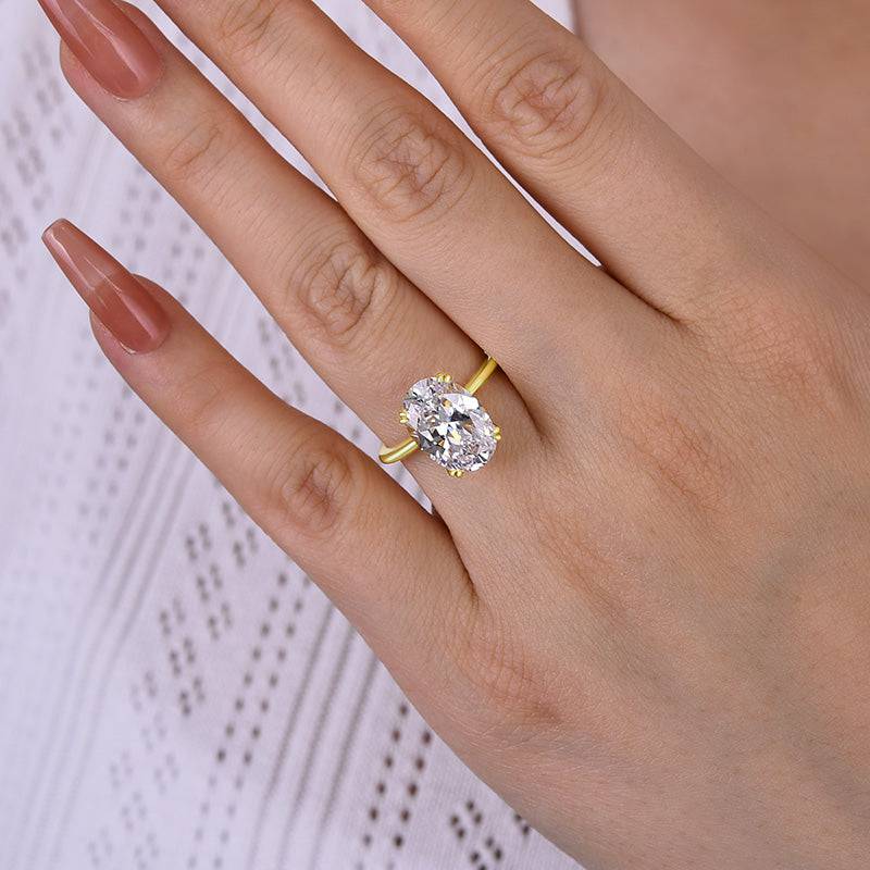 Louily Sparkle Oval Cut Engagement Ring In Sterling Silver - louilyjewelry