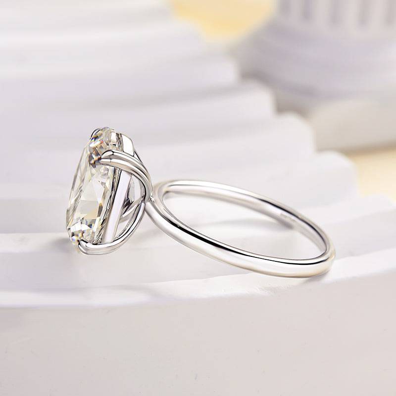 Louily Sparkle Oval Cut Engagement Ring In Sterling Silver - louilyjewelry