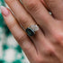 Louily Special Double Stones Design Emerald & Pear Cut Engagement Ring In Sterling Silver - louilyjewelry