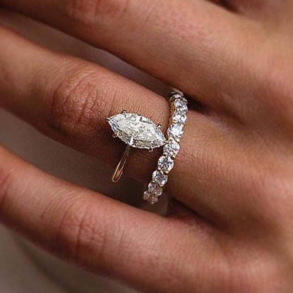 Louily Special Marquise Cut Engagement Ring