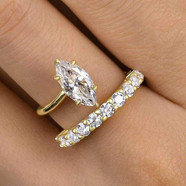 Louily Special Marquise Cut Engagement Ring