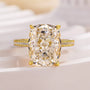 Louily Stunning Yellow Gold Cushion Cut Engagement Ring In Sterling Silver - louilyjewelry