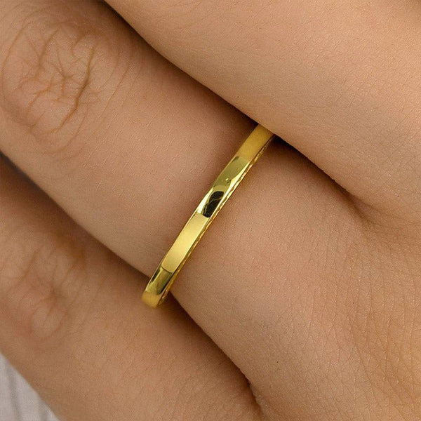 Louily Unique Yellow Gold Wedding Band