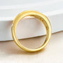 Louily Vintage Yellow Gold Round Cut Wide Wedding Band - louilyjewelry