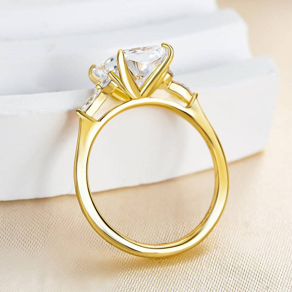 Noble Yellow Gold Crushed Ice Radiant Cut Engagement Ring