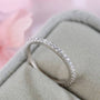 Louily Classic Full Eternity Thin Wedding Band For Women In Sterling Silver - louilyjewelry