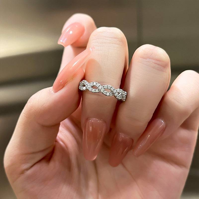 Louily Fashion Infinity Women's Wedding Band In Sterling Silver - louilyjewelry