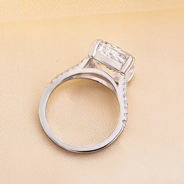 Louily Sparkle Split Shank Cushion Cut Women's Engagement Ring