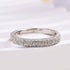 Louily White Gold Double Halo Round Cut Women's Wedding Band In Sterling Silver - louilyjewelry