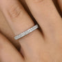 Louily White Gold Double Halo Round Cut Women's Wedding Band In Sterling Silver - louilyjewelry