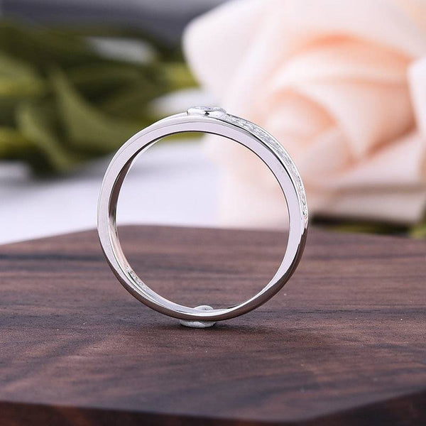 Louily Handsome Men's Wedding Band In Sterling Silver