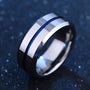 Louily Men's Simple & Classic Wide Wedding Band In Titanium Steel - louilyjewelry