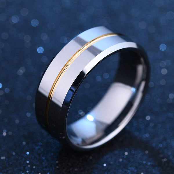 Louily Men's Simple & Classic Wedding Band In Titanium Steel