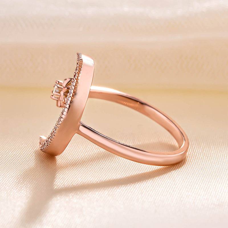 Louily Crescent Moon & Star Adjustable Open Ring In Sterling Silver - louilyjewelry